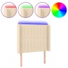 Tête de lit à LED Crème 83x16x118/128 cm Tissu 582284582284