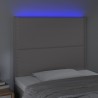 Tête de lit à LED Gris 100x5x118/128 cm Similicuir 582285582285