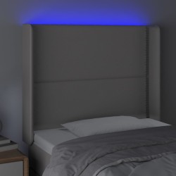 Tête de lit à LED Gris 103x16x118/128 cm Similicuir 582286582286