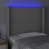 Tête de lit à LED Gris 103x16x118/128 cm Similicuir 582286582286