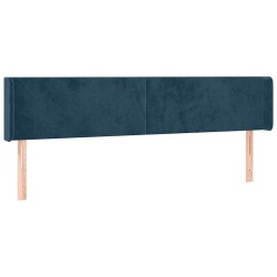 Tête de lit à LED Bleu foncé 203x16x78/88 cm Velours 582289582289
