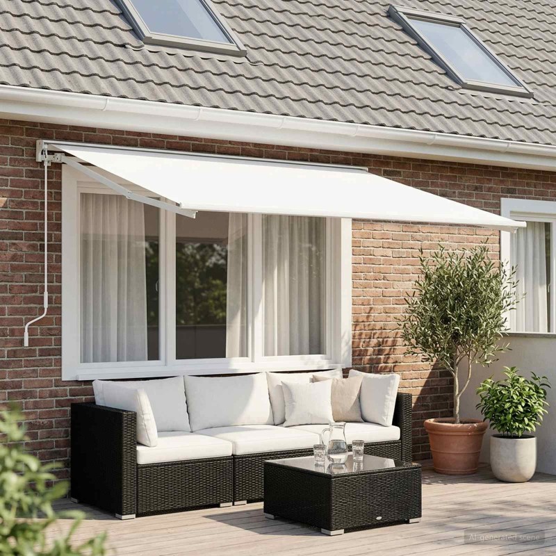 Toile de rechange pour auvent Blanc 450 × 300 cm Polyester 582298582298
