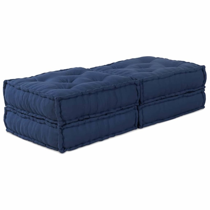Unité de canapé modulaire 2 pcs Indigo 140 x 70 x 36 cm Tissu 582303582303
