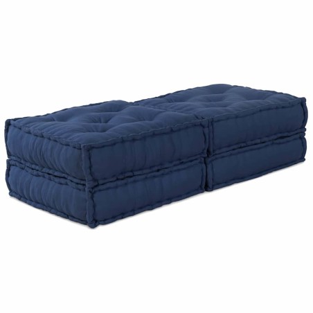 Unité de canapé modulaire 2 pcs Indigo 140 x 70 x 36 cm Tissu 582303582303