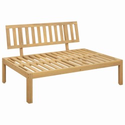 Unité de canapé du milieu Acacia Clair et Gris Foncé 582304582304