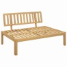 Unité de canapé du milieu Acacia Clair et Gris Foncé 582304582304