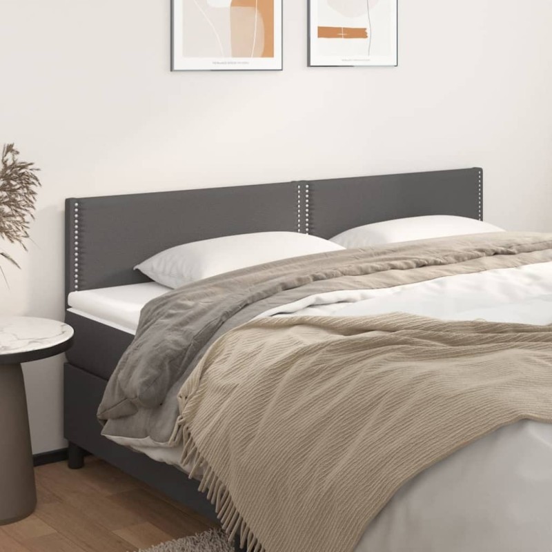 Têtes de lit Gris 200x5x78/88 cm Similicuir 582308582308