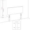 Têtes de lit Gris 200x5x78/88 cm Similicuir 582308582308