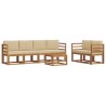 Ensemble de canapés d'extérieur 7 pcs Naturel et Beige 582311582311