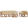 Ensemble de canapés d'extérieur 7 pcs Naturel et Beige 582311582311