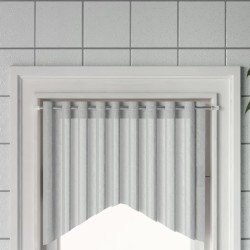 Tringles à rideau 2 pcs blanc et argenté 60-105 cm aluminium 582313582313