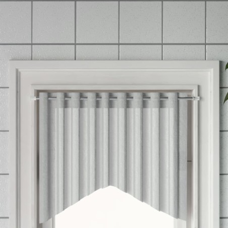 Tringles à rideau 2 pcs blanc et argenté 60-105 cm aluminium 582313582313