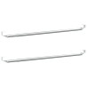 Tringles à rideau 2 pcs blanc et argenté 60-105 cm aluminium 582313582313