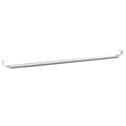 Tringles à rideau 2 pcs blanc et argenté 60-105 cm aluminium 582313582313