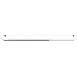 Tringles à rideau 2 pcs blanc et argenté 60-105 cm aluminium 582313582313