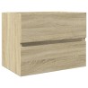 Ensemble de meubles de bain 2pcs céramique et bois d'ingénierie 582320582320