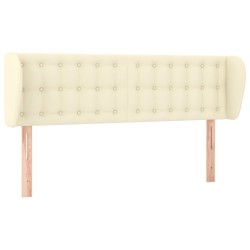 Tête de lit avec oreilles Crème 147x23x78/88 cm Similicuir 582321582321