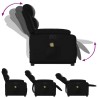 Fauteuil inclinable de massage électrique noir similicuir 582322582322