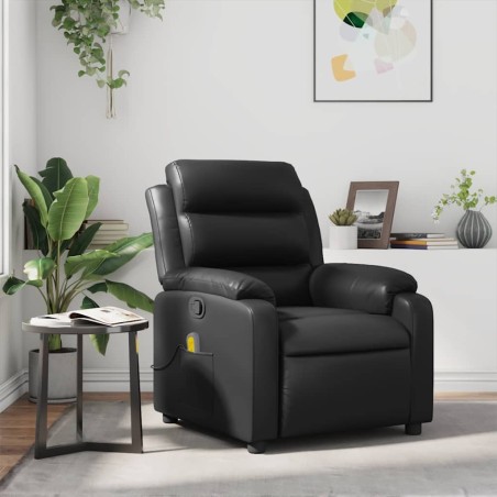Fauteuil de massage inclinable Noir Similicuir 582323582323