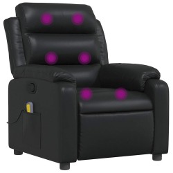 Fauteuil de massage inclinable Noir Similicuir 582323582323
