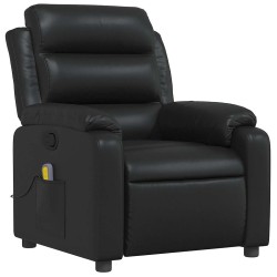 Fauteuil de massage inclinable Noir Similicuir 582323582323