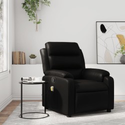 Fauteuil de massage inclinable noir similicuir 582324582324