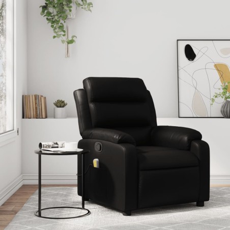 Fauteuil de massage inclinable noir similicuir 582324582324