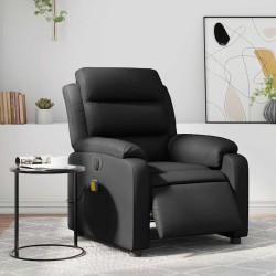 Fauteuil de massage inclinable électrique noir similicuir 582327582327