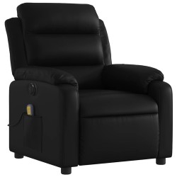 Fauteuil de massage inclinable électrique noir similicuir 582327582327
