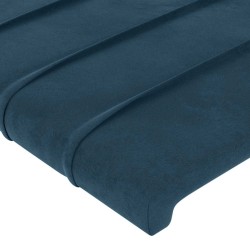 Tête de lit avec oreilles Bleu foncé 203x23x118/128 cm Velours 582328582328