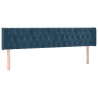Tête de lit avec oreilles Bleu foncé 203x16x78/88 cm Velours 582330582330