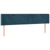 Tête de lit avec oreilles Bleu foncé 203x16x78/88 cm Velours 582331582331
