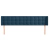 Tête de lit avec oreilles Bleu foncé 203x16x78/88 cm Velours 582332582332