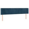 Tête de lit avec oreilles Bleu foncé 203x16x78/88 cm Velours 582333582333