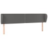 Tête de lit avec oreilles Gris 203x23x78/88 cm Similicuir 582336582336