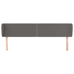 Tête de lit avec oreilles Gris 203x23x78/88 cm Similicuir 582336582336