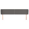 Tête de lit avec oreilles Gris 203x23x78/88 cm Similicuir 582336582336