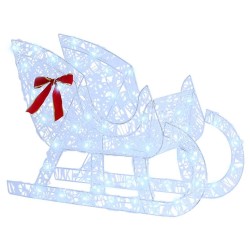 Traîneau tiré par un renne Blanc froid 70 x 26 x 130 cm 582337582337