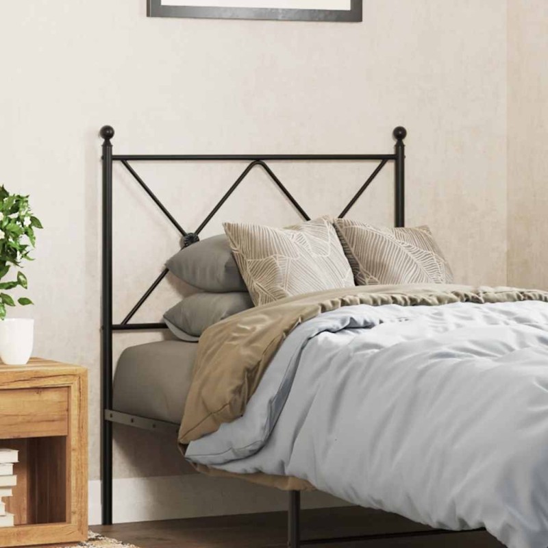 Tête de lit de remplacement métal noir 75 cm 582338582338