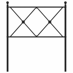 Tête de lit de remplacement métal noir 75 cm 582338582338