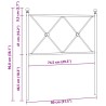 Tête de lit de remplacement métal noir 75 cm 582338582338