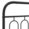 Tête de lit de remplacement métal noir 75 cm 582343582343