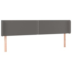 Tête de lit avec oreilles Gris 203x16x78/88 cm Similicuir 582345582345