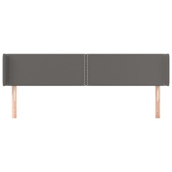 Tête de lit avec oreilles Gris 203x16x78/88 cm Similicuir 582345582345