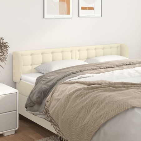 Tête de lit avec oreilles Crème 203x23x78/88 cm Similicuir 582347582347