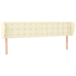 Tête de lit avec oreilles Crème 203x23x78/88 cm Similicuir 582347582347