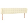 Tête de lit avec oreilles Crème 203x23x78/88 cm Similicuir 582347582347