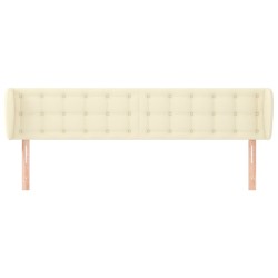 Tête de lit avec oreilles Crème 203x23x78/88 cm Similicuir 582347582347