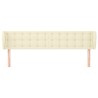 Tête de lit avec oreilles Crème 203x23x78/88 cm Similicuir 582347582347