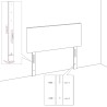 Tête de lit avec oreilles Crème 203x23x78/88 cm Similicuir 582347582347